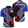 Goofygearprints Red White And Blue Bowling Ball Flame Custom Bowling Team Shirts, Unisex Patriotic Bowling Jersey