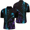 Goofygearprints Custom Blue And Purple Strike Bowling Team Shirts, Camo Bowling League Unisex Jerseys Style 1