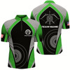 Goofygearprints Personalized Green Archery Jerseys Men Quarter-Zip Shirts Custom Archery Uniform For Team