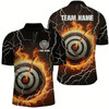 Goofygearprints Customized Flaming Archery 3D Target Thunder Lightning Men Quarter-Zip Shirts Archery Jersey