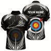 Goofygearprints Personalized Thunder Lighting Target Archery 3D Quarter-Zip Shirts For Men, Archery Team Jerseys Style 2