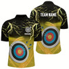 Goofygearprints Custom Archery 3D Target Thunder Lightning Men Quarter-Zip, Archery Team Shirts Style 3