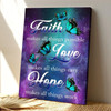Bible Verse Canvas Butterfly Faith Makes All Things Possible Christian Canvas Wall Art