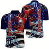 Goofygearprints Custom American Flag Lightning Strike Bowling Shirts For Team, Patriotic Unisex Bowling Jerseys Style 3