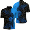Goofygearprints Black And Blue Custom Unisex Bowling Tournament Team Shirts, Bowling Ball And Wings Jerseys