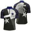Goofygearprints Personalized Blue Retro Texas Flag Archery Quarter-Zip Shirts For Men, 3D Targets Archery Jerseys