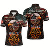 Goofygearprints American Flag 3D Dartboard Fire Flame Custom Eagle Darts Shirt For Men, Patriotic Darts Team Jersey