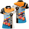 Goofygearprints Personalized Billiards Game 3D Printed Polo Shirts For Women, Best Custom Billiard Polo Shirts Style 2