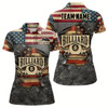 Goofygearprints Billiards Vintage Us Flag Custom Billiard 3D Polo Shirts For Women, Custom 8 Ball Pool Team Shirts