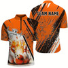 Goofygearprints Bowling Heartbeat Pulse Line Strike Bowling On The Lane Custom Orange Team Shirts Men And Women Style 2