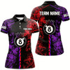 Goofygearprints Personalized Color Smoke 8 Ball Billiards Shirts For Women Custom 8 Ball Pool Team Shirts