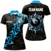Goofygearprints Personalized Funny Blue 8 Ball Pool Ice Custom Women Billiard Shirts, Unique Billiard Jerseys Attire Style 2