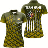 Goofygearprints Personalized Yellow Retro American Flag Women Billiard Shirts Custom 9 Ball Pool Billiard Jerseys Style 1