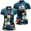 Goofygearprints Personalized Blue Billiard Balls Gear Pattern Women Billiard Shirts Custom Colorful Billiard Jerseys