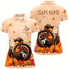 Goofygearprints Orange Funny Turkey Billiard Shirts For Women Custom Thanksgiving Billiard Team Shirts Outfit Style 1