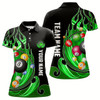 Goofygearprints 3D Billiard Balls Fire Flame Custom Pool Shirts For Women, Billiard League Team Jerseys Style 5
