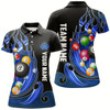 Goofygearprints 3D Billiard Balls Fire Flame Custom Pool Shirts For Women, Billiard League Team Jerseys Style 6
