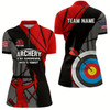 Goofygearprints Personalized 3D Target Archery Silhouette Archer Quarter-Zip Shirts For Women, Us Flag Archery Shirts Style 1