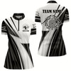 Goofygearprints Personalized White Black Target Archery Quarter-Zip Shirts For Women, Arrows Archery Team Shirts Style 2