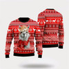 Goofygearprints Festive Llama Xmas Ugly Christmas Sweater, Farm Sweater, Christmas Gift, Best Winter Outfit Christmas