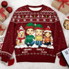 Goofygearprints Christmas Is A Time For Family - Family Personalized Custom Ugly Sweatshirt - Unisex Wool Jumper - Christmas Gift For Family Members