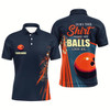 Goofygear Personalized Navy & Orange Retro Bowling Shirts For Men Custom Does This Shirt Make My Balls Look Big