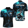 Goofygear Blue Thunder Lightning Custom Cobra Snake Bowling Shirts For Men, Bowling Team Shirt With Names