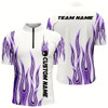 Goofygear Personalized Flame Bowling Shirts For Men , Bowling Ball Custom Bowling Team Shirt Style 1