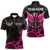Goofygear Personalized Pink Black Darts Arrow Wings Dart Shirts For Men Custom Dart Jerseys Team Outfit