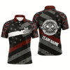 Goofygear Custom Red Camo Retro American Flag Patriotic Darts Mens Polo Shirt Men Darts Jersey