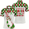 Goofygear Mens Golf Polo Shirt It Takes A Lot Of Balls To Golf Custom Christmas Argyle Pattern Shirt For Men Style 2