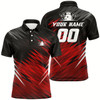 Goofygear Red And Black Men Short Sleeve Polo Shirts Custom Bowling Shirts For Men, Team Bowling Jerseys Bowlers