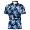 Goofygear Mens Golf Polo Shirts With Blue Tie Dye Background Custom Name Golf Shirt, Golfing Gift Style 2