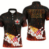 Goofygear Personalized Flame American Flag Bowling Polo Shirt For Men Custom Gutter Gang Team Bowling Shirts Style 1