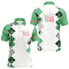 Goofygear Green And White Mens Golf Polo Shirts Custom Let'S Par Tee Golf Tops For Men Golfing Gifts