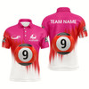 Goofygear Personalized Billiard 9 Ball 3D Polo Shirts For Men, Custom Championship Billiard Shirts Style 2