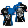 Goofygear Personalized Blue Dart Mode On Men Darts Polo Shirts Custom Name Darts Jersey Team Shirts