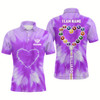 Goofygear Personalized Purple Tie Dye With Heart Billiard Men Polo Shirts Custom Unique Billiard Shirts Gifts