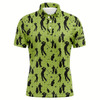 Goofygear Mens Golf Polo Shirts Custom Name Green Mens Golf Pattern, Golf Attire For Mens Style 2