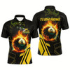 Goofygear Billiard Flaming 9 Ball Pool 3D Printed Men Polo Shirts, Best Custom Pool Team Jerseys Shirts