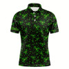 Goofygear Black And Green Shamrock Pattern Lucky Men Polo Golf Shirts Custom St Patrick Day Team Golf Apparel