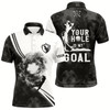 Goofygear Your Hole Is My Goal Custom Name Black And White Smoke Mens Golf Polo Shirt, Best Mens Golf Apparel
