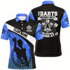 Goofygear I Play Darts Because I Like It Blue Halo Darts Polo Shirt Custom Dart Jerseys For Men