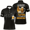 Goofygear Funny Mens Golf Polos Shirts Custom Black Golf Tops Weekend Forecast Golfing With A Chance Of Drinking