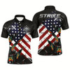 Goofygear American Flag Bowling Shirt For Men Custom Bowling Jersey Strike Patriot League Bowlers Polo Shirt