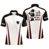 Goofygear Swing Swear Look For Ball Repeat Custom Name Funny Black, White, Red Mens Golf Polo Shirt Style 1