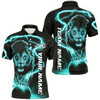 Goofygear Custom Lion Bowling Shirts For Men, Lion Bowling Team Shirts Outfit Bowling Blue