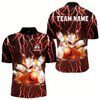 Goofygear Personalized Red Lightning Thunder Bowling Shirt For Men Custom Bowling Team Bowling Attire For Men