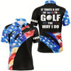 Goofygear American Flag Black Mens Golf Polos Shirts Custom It Takes A Lot Of Balls To Golf The Way I Do