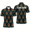 Goofygear Flame Polo Bowling Shirt, Personalized Men Short Sleeves Bowlers Jersey Custom Team Name